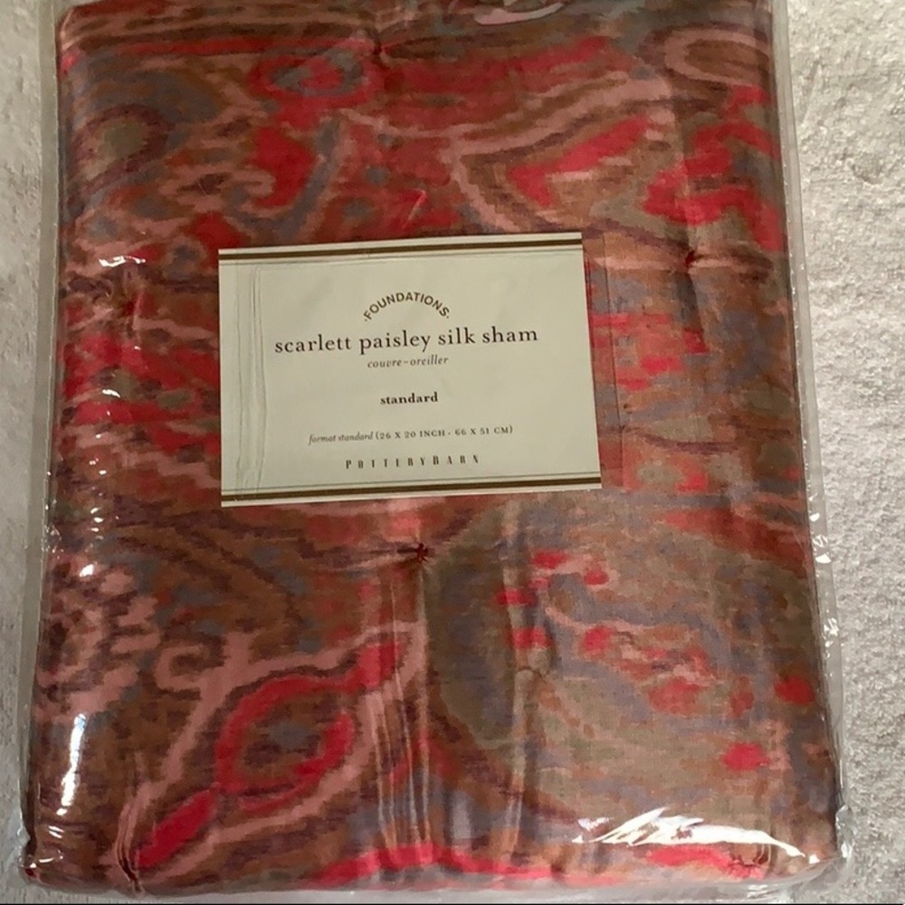 Pottery Barn Silk Quilt & 2 standard shams